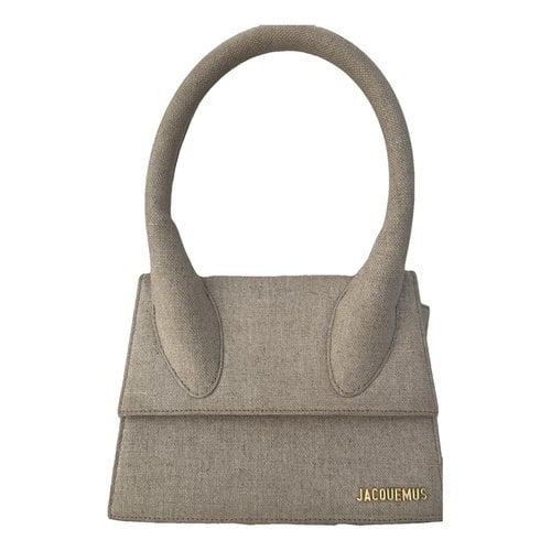 Pre-owned Jacquemus Chiquito Linen Handbag In Beige