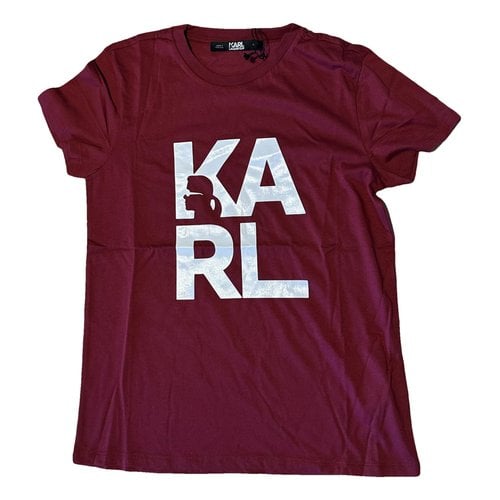 Pre-owned Karl Lagerfeld T-shirt In Burgundy