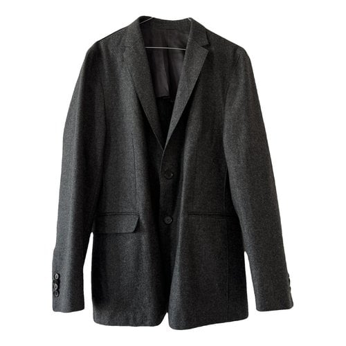 Pre-owned Hugo Boss Wool Blazer In Grey