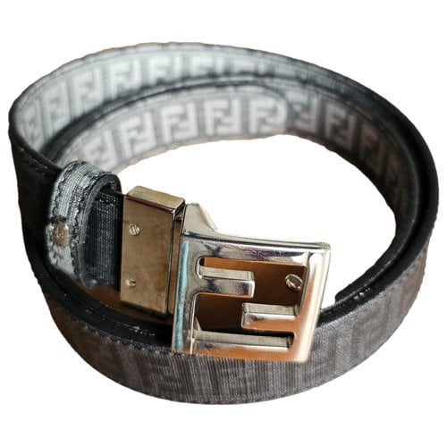 Pre-owned Fendi Leather Belt In Black