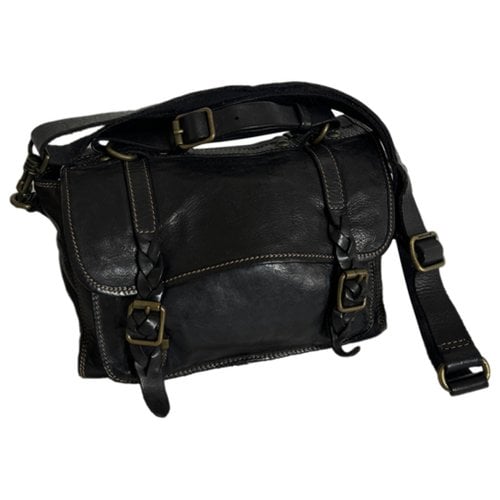 Pre-owned Campomaggi Leather Handbag In Black