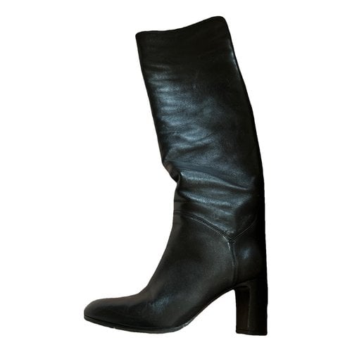 Pre-owned L'autre Chose Leather Boots In Black