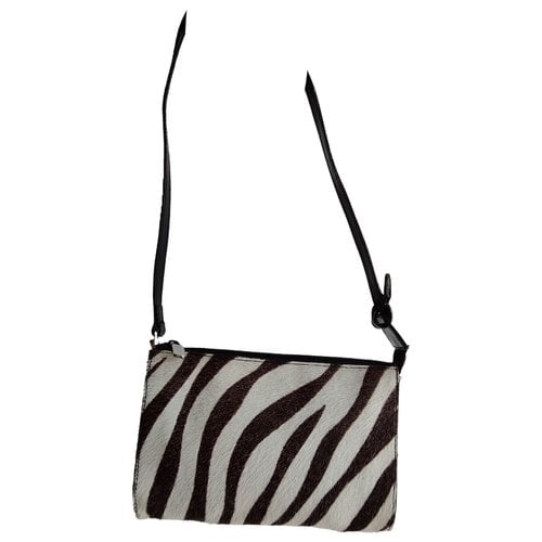 Pre-owned Furla Pony-style Calfskin Clutch Bag In White