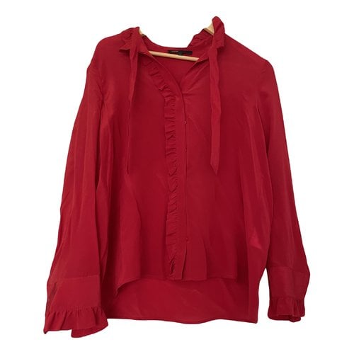 Pre-owned Maje Fall Winter 2019 Silk Blouse In Red
