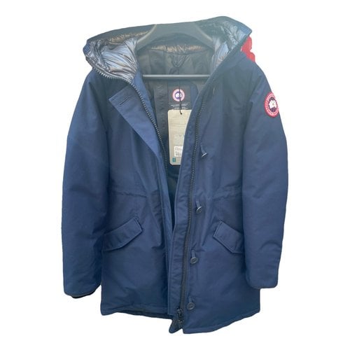 Pre-owned Canada Goose Rossclair Puffer In Navy