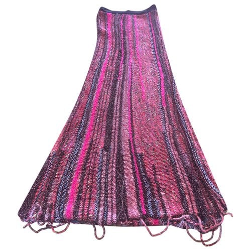 Pre-owned Akep Wool Maxi Skirt In Multicolour