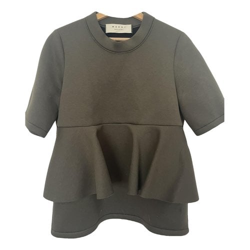 Pre-owned Marni Top In Green