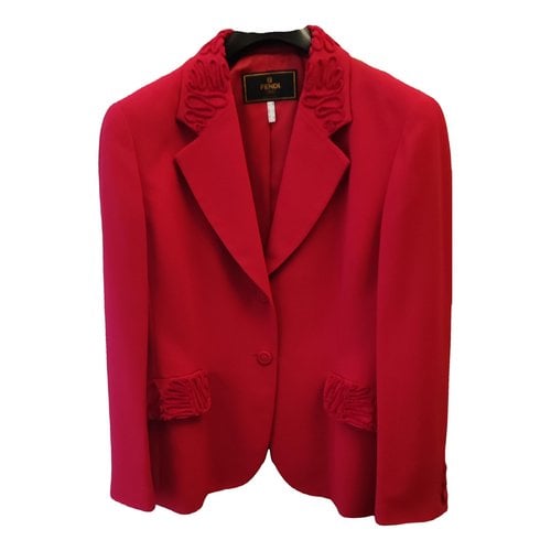 Pre-owned Fendi Suit Jacket In Red