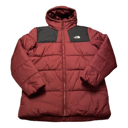 Pre-owned The North Face Puffer In Burgundy