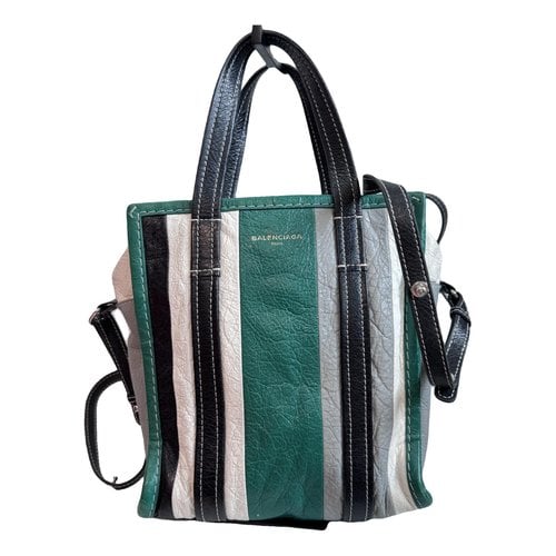 Pre-owned Balenciaga Bazar Bag Leather Crossbody Bag In Green