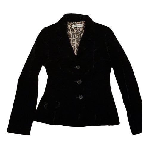 Pre-owned Dolce & Gabbana Velvet Blazer In Black