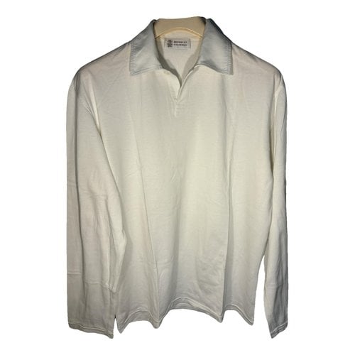 Pre-owned Brunello Cucinelli Polo Shirt In White