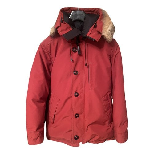 Pre-owned Canada Goose Coat In Red