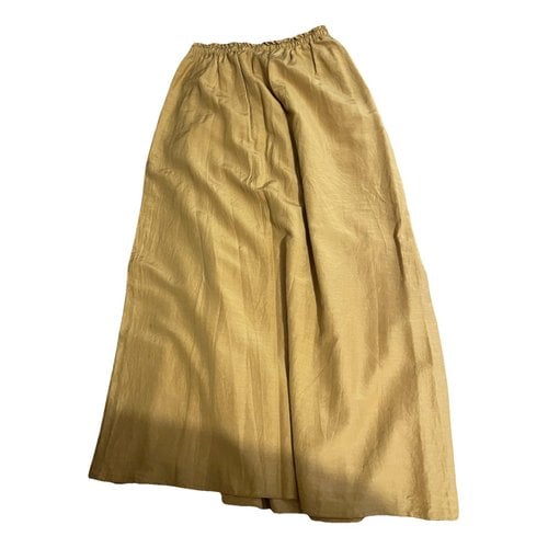 Pre-owned Pomandère Skirt In Yellow