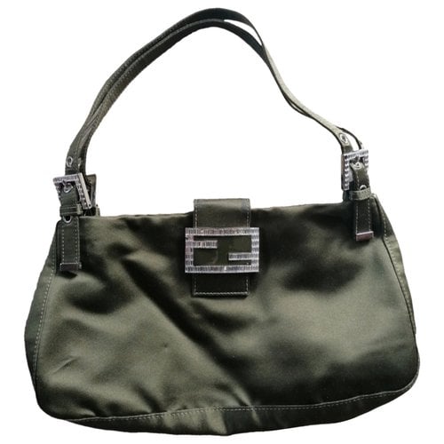 Pre-owned Fendi Baguette Clutch Bag In Green