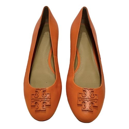 Pre-owned Tory Burch Leather Flats In Other