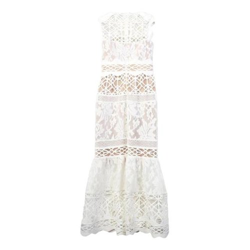 Pre-owned Monique Lhuillier Dress In White