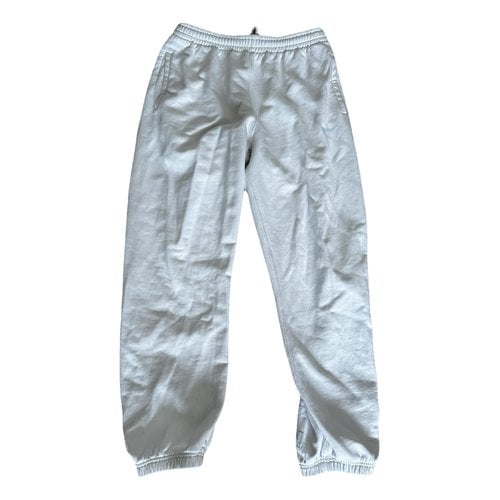 Pre-owned Off-white Trousers In White