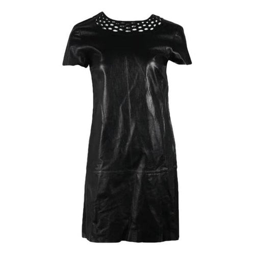 Pre-owned Diane Von Furstenberg Leather Dress In Black