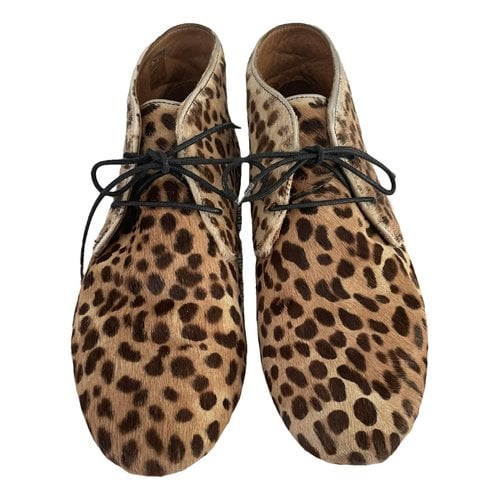 Pre-owned Isabel Marant Étoile Pony-style Calfskin Lace Ups In Other