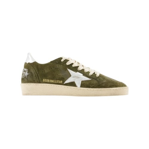 Pre-owned Golden Goose Leather Trainers In Khaki