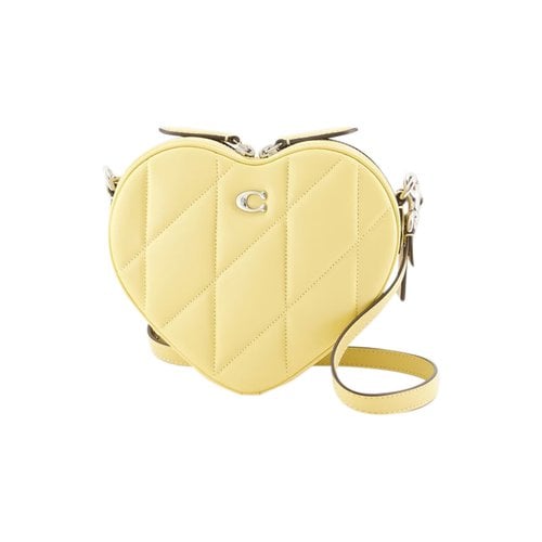 Pre-owned Coach Leather Crossbody Bag In Yellow