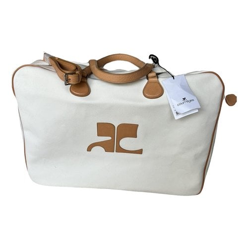 Pre-owned Courrèges Leather 24h Bag In Beige