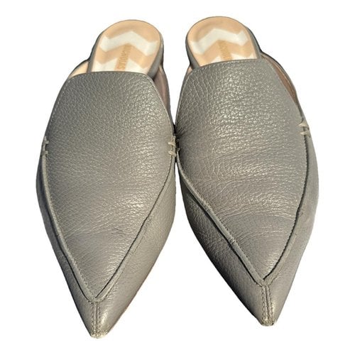 Pre-owned Nicholas Kirkwood Leather Flats In Grey