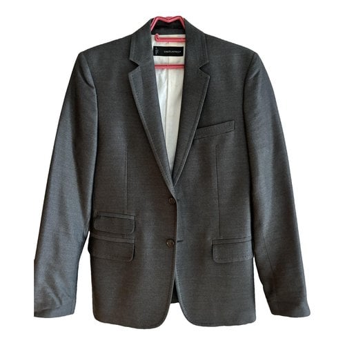Pre-owned Dsquared2 Wool Jacket In Grey