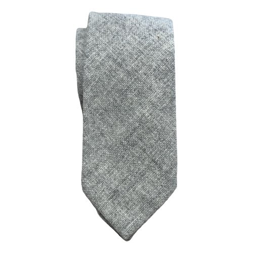 Pre-owned Borrelli Wool Tie In Grey