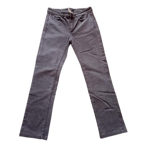 Pre-owned Max Mara Slim Jeans In Grey