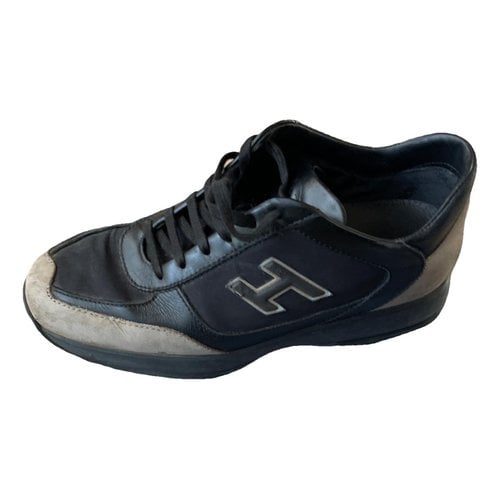 Pre-owned Hogan Leather Low Trainers In Black