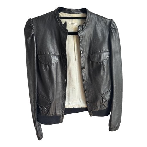 Pre-owned Golden Goose Leather Jacket In Black