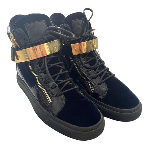 Pre-owned Giuseppe Zanotti High Trainers In Blue