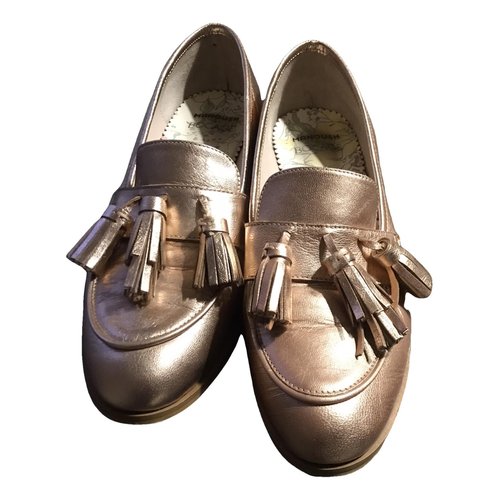 Pre-owned Mellow Yellow Leather Flats In Gold