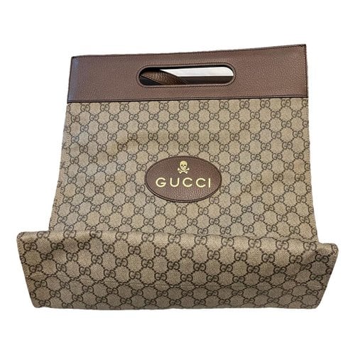 Pre-owned Gucci Neo Vintage Cloth Satchel In Brown