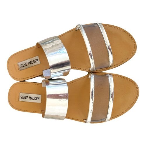 Pre-owned Steve Madden Sandals In Silver