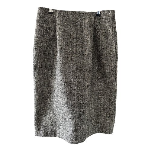 Pre-owned Ferragamo Wool Mid-length Skirt In Brown