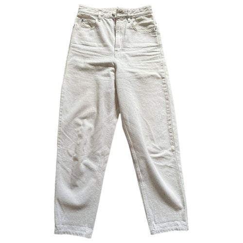 Pre-owned Isabel Marant Étoile Large Jeans In White
