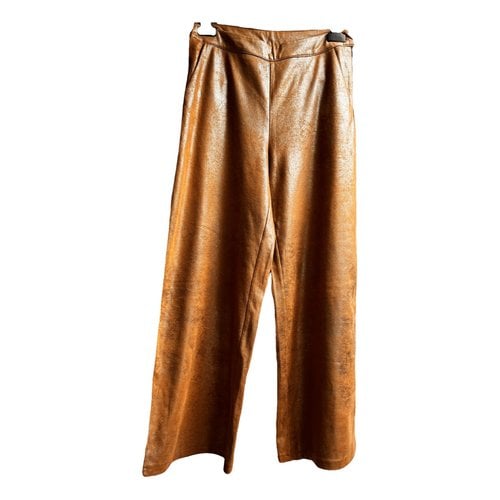 Pre-owned Elli White Large Pants In Gold