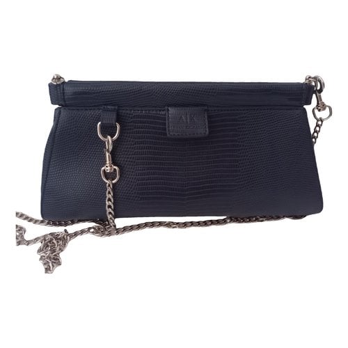 Pre-owned Armani Exchange Clutch Bag In Blue