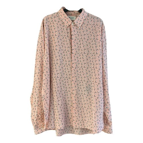 Pre-owned Saint Laurent Silk Shirt In Pink