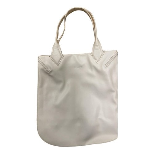 Pre-owned Pollini Leather Handbag In White