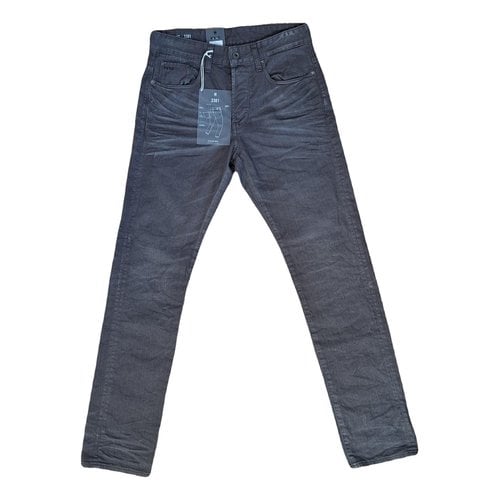 Pre-owned G-star Raw Straight Jeans In Grey