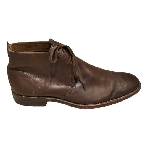 Pre-owned Grenson Leather Boots In Brown