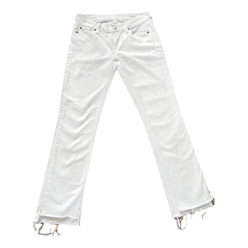Pre-owned Jcrew Straight Jeans In White