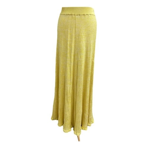 Pre-owned Anna Quan Maxi Skirt In Yellow