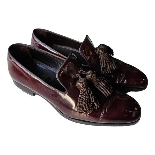 Pre-owned Jimmy Choo Leather Flats In Brown