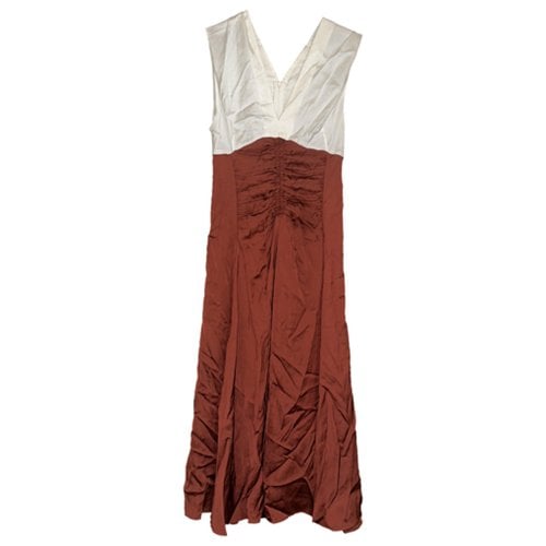 Pre-owned Sandro Fall Winter 2019 Mid-length Dress In Brown