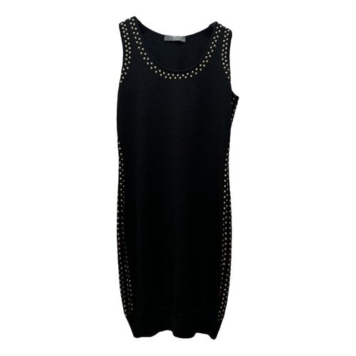 Pre-owned Mcq By Alexander Mcqueen Wool Mini Dress In Black